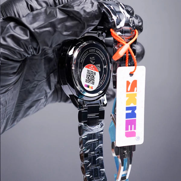 I)Original SKMEI 1787 – Rotating Wheel Rim Watch | Yellow ,Green & White