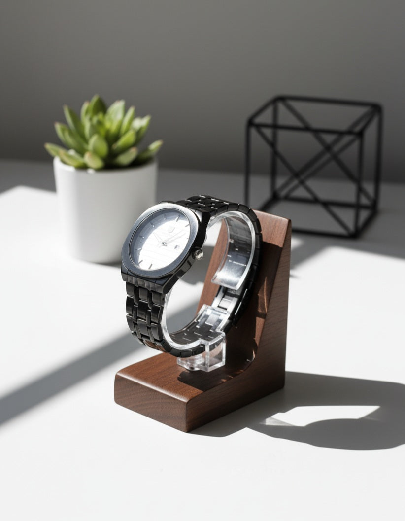 The Executive Octagon Collection of True Worth Silver, Two-Tone Gold, & Black Men's Watches