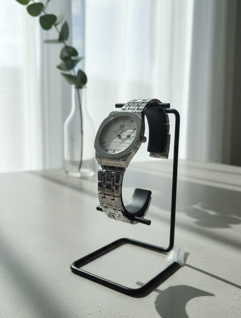 The Executive Octagon Collection of True Worth Silver, Two-Tone Gold, & Black Men's Watches